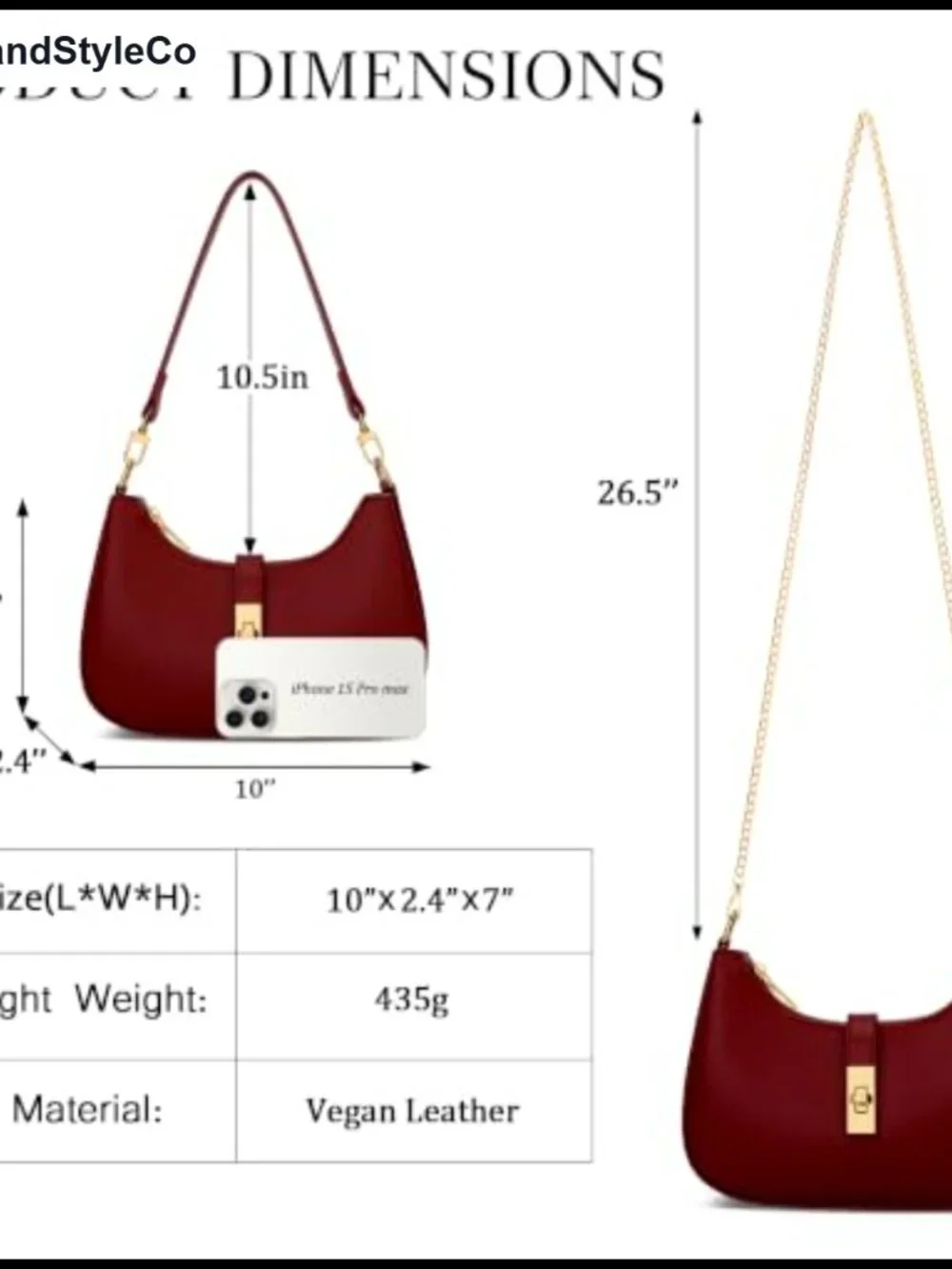 Shoulder Bag Women Cute Hobo Vegan Leather Handbag
